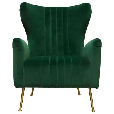 Ava Chair in Emerald Green Velvet w/ Gold Leg by Diamond Sofa - Decorian Group