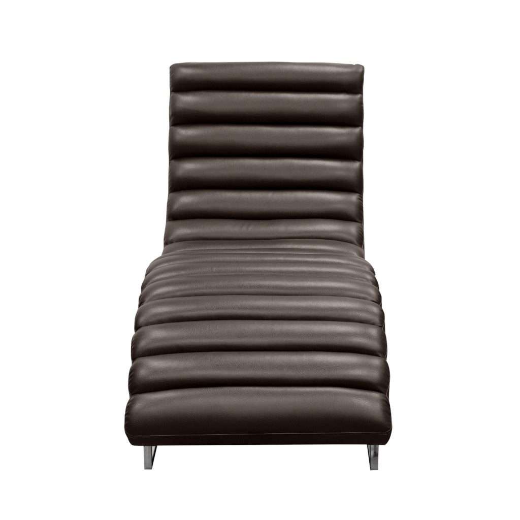 Bardot Chaise Lounge w/ Stainless Steel Frame – Elephant Grey