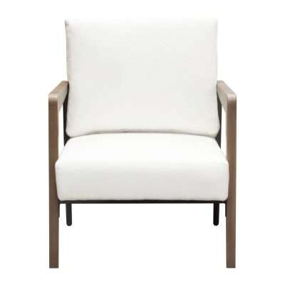 Blair Accent Chair in White Fabric by Diamond Sofa - Decorian Group