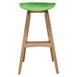 Brentwood Bar Height Stool w/ Green PP Seat & Molded Bamboo Frame by Diamond Sofa - Decorian Group