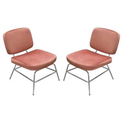 Hanna Set of (2) Accent Chairs in Rose Velvet by Diamond Sofa - Decorian Group