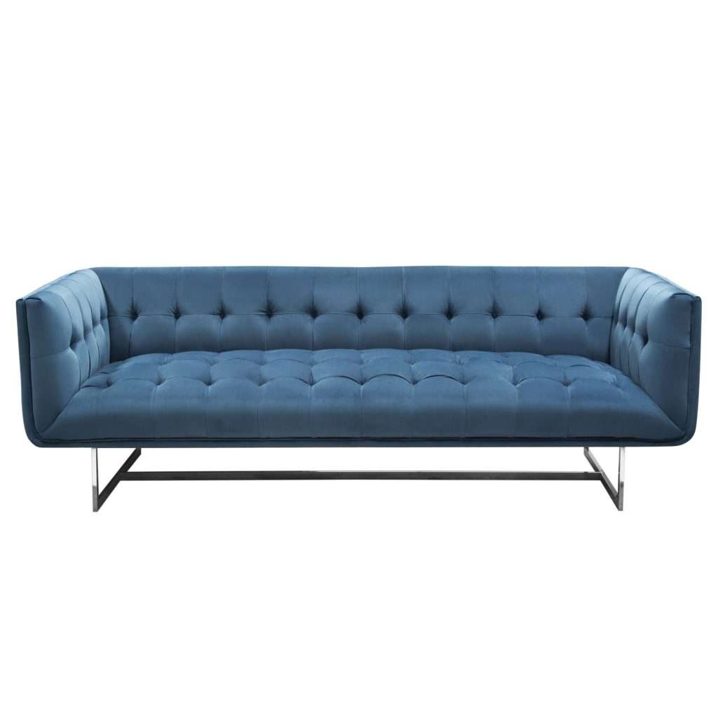 Hollywood Tufted Sofa in Royal Blue Velvet