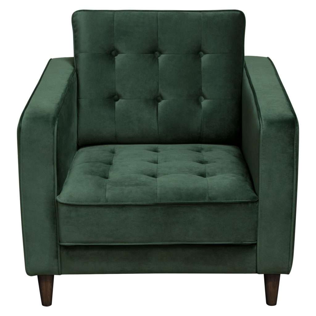 Juniper Tufted Chair in Hunter Green Velvet by Diamond Sofa - Decorian Group
