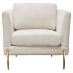 Lane Chair in Light Cream Fabric by Diamond Sofa - Decorian Group