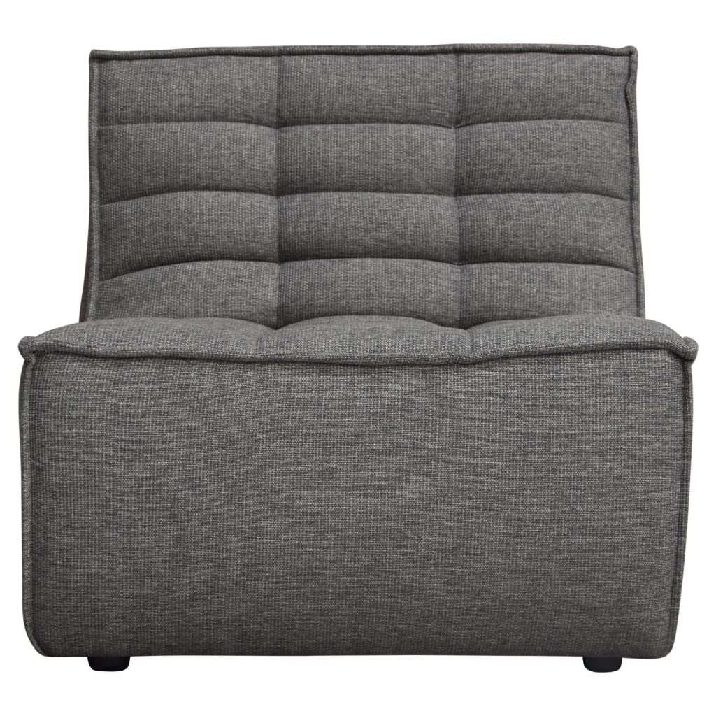 Marshall Scooped Seat Armless Chair in Grey Fabric by Diamond Sofa - Decorian Group