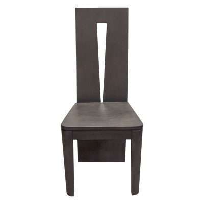 Motion 2-Pack Solid Mango Wood Dining Chair in Smoke Grey Finish w/ Silver Metal Inlay by Diamond Sofa - Decorian Group
