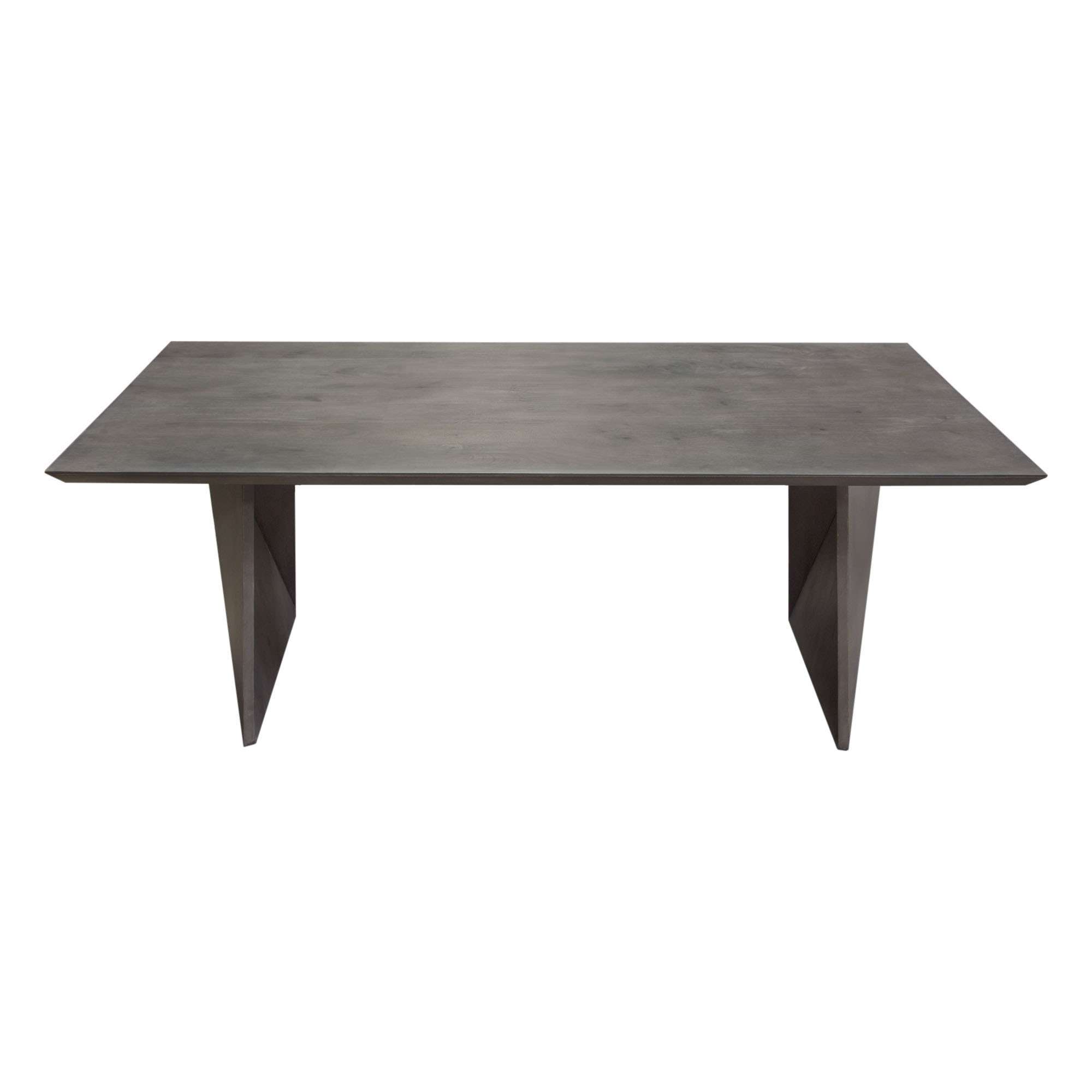 Motion Solid Mango Wood Dining Table in Smoke Grey Finish w/ Silver Metal Inlay by Diamond Sofa - Decorian Group