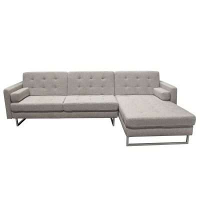 Opus Convertible Tufted RF Chaise Sectional - BARLEY by Diamond Sofa - Decorian Group