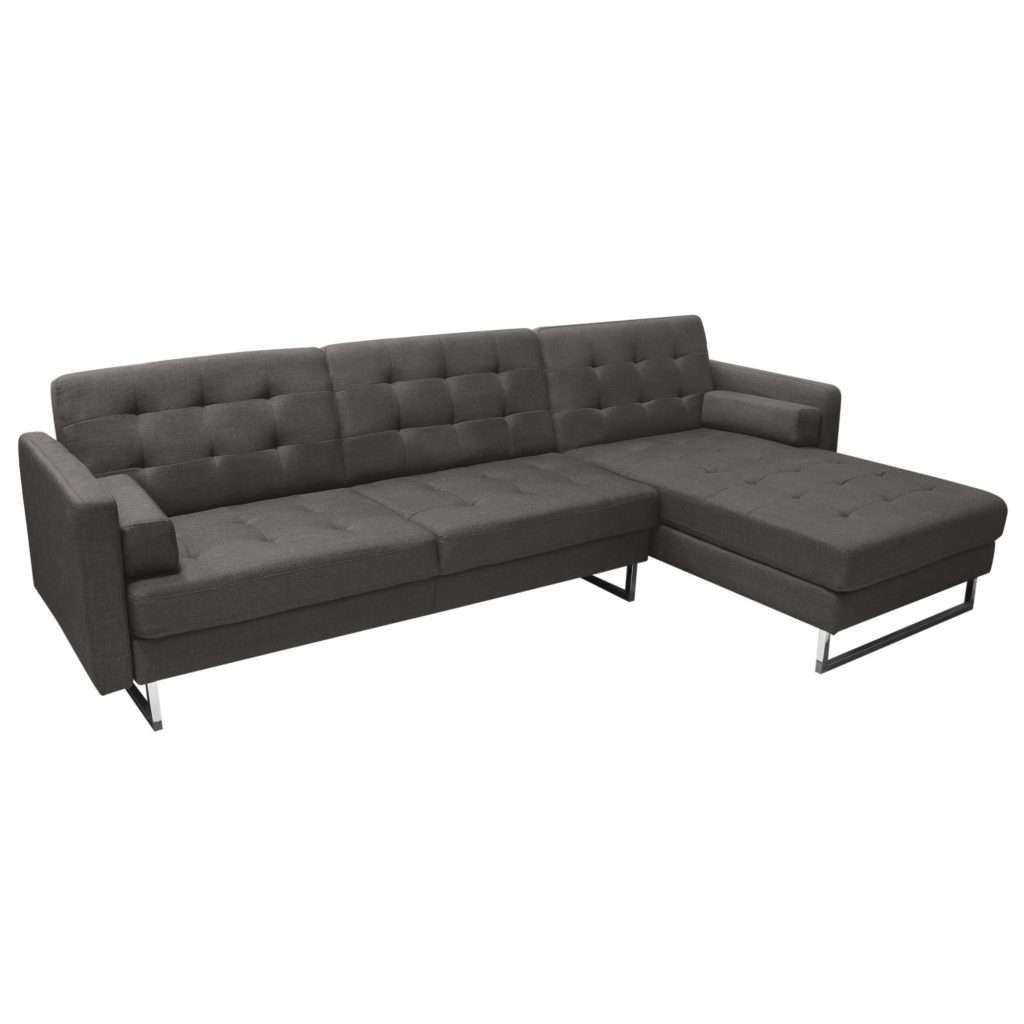 Opus Convertible Tufted RF Chaise Sectional – GREY