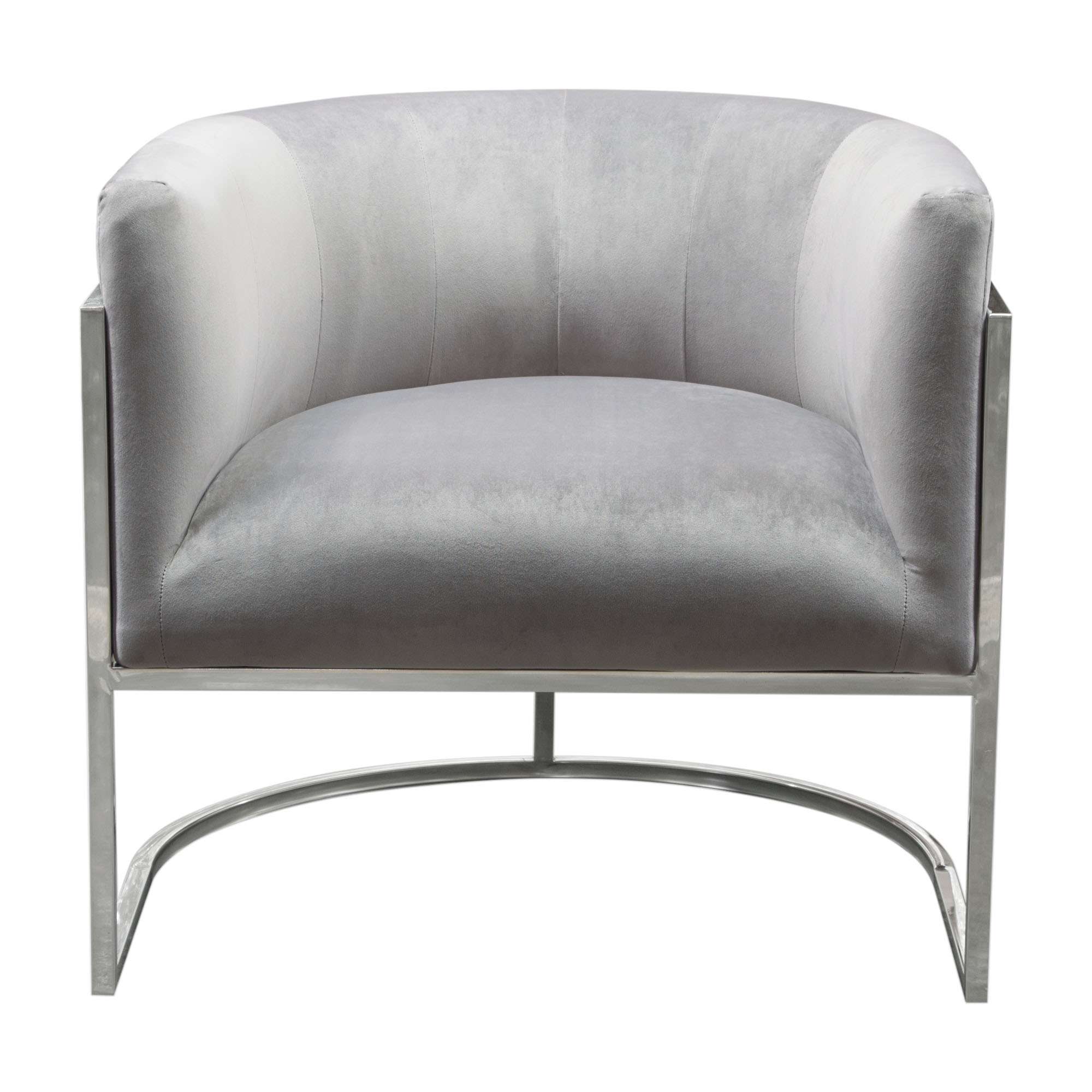 Pandora Accent Chair in Grey Velvet by Diamond Sofa - Decorian Group