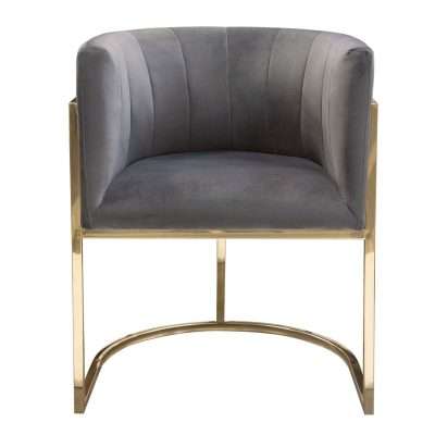 Pandora Dining Chair in Grey Velvet by Diamond Sofa - Decorian Group