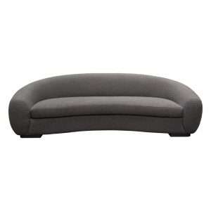 Pascal Sofa in Charcoal Boucle Textured Fabric w/ Contoured Arms & Back by Diamond Sofa - Decorian Group