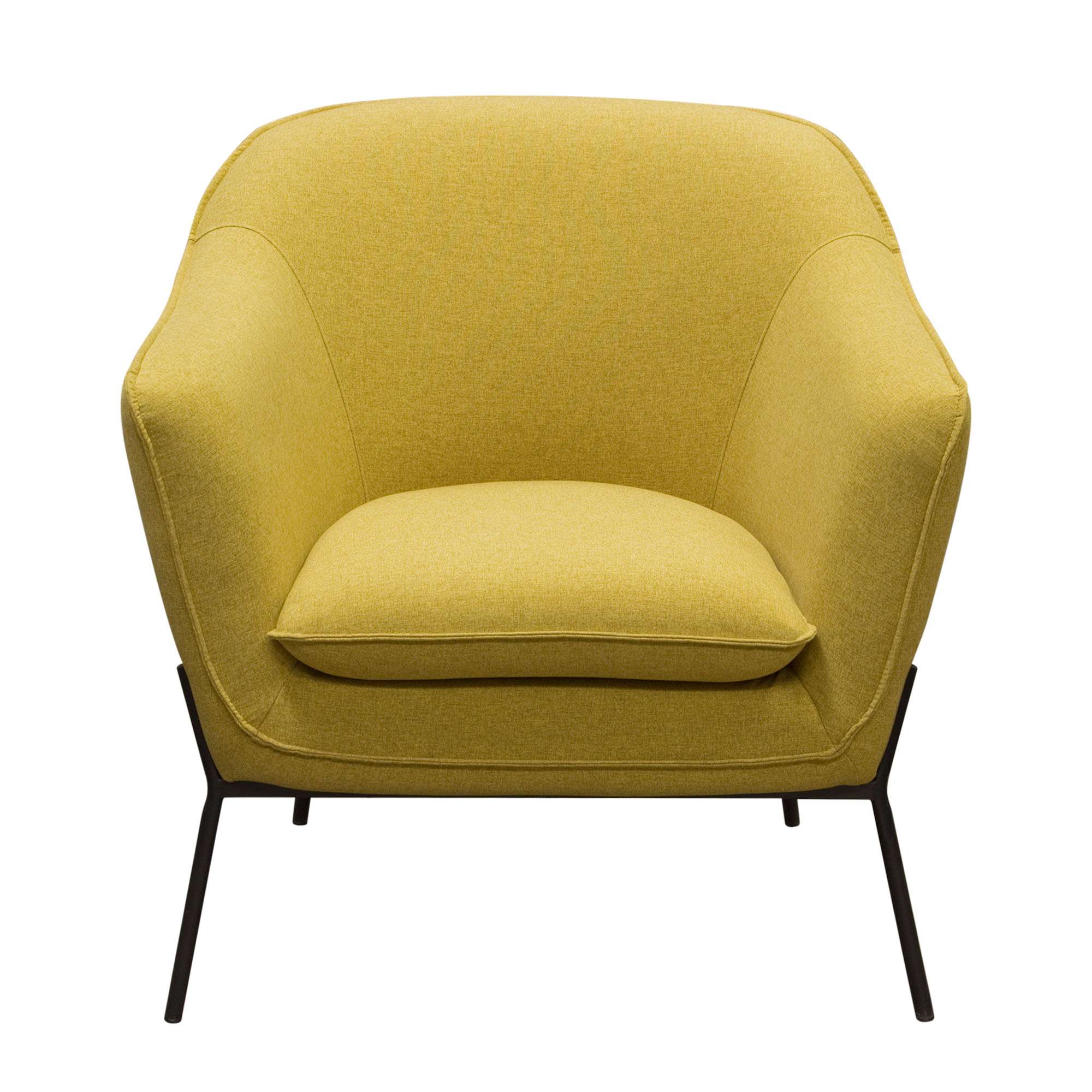 Status Accent Chair in Yellow Fabric by Diamond Sofa - Decorian Group
